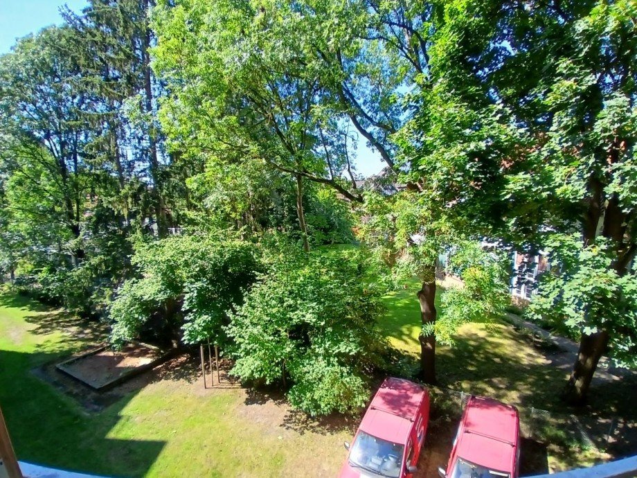 Blick vom Schlafzimmer-Balkon Wohnung L�beck - St. J�rgen
